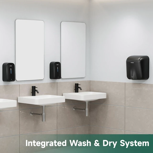 Alt view image 5 of 7 - Commercial Automatic Soap Dispenser 34oz Large Capacity Wall-Mounted | Touchless Liquid Dispenser, Five-Level Adjustment, Ideal for High-Traffic Bathroom, Restroom, Durable Wall-Mount Installation