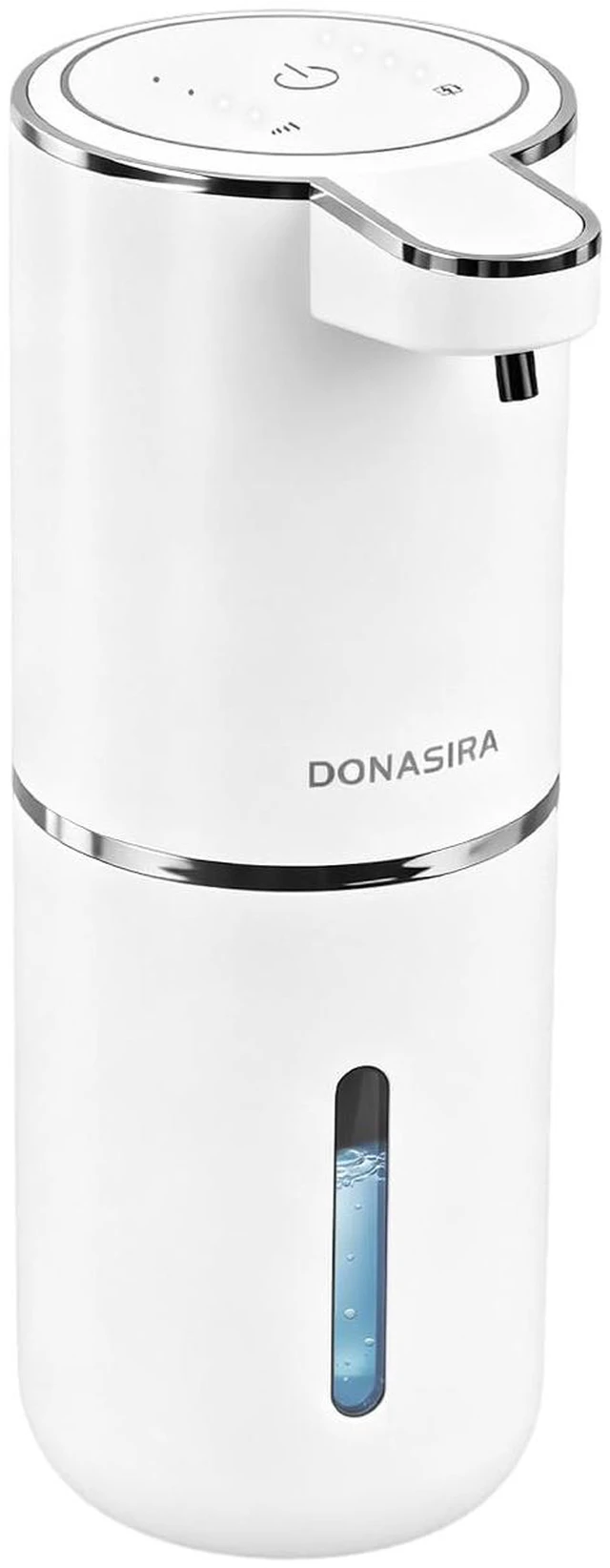 Main image of Automatic Foaming Soap Dispenser Touchless Rechargeable,White | 12.8oz/380ml, 4 Adjustable Levels, long battery, Clog-Free, countertop & wall mount, IPX5 waterproof for kitchen & bathroom