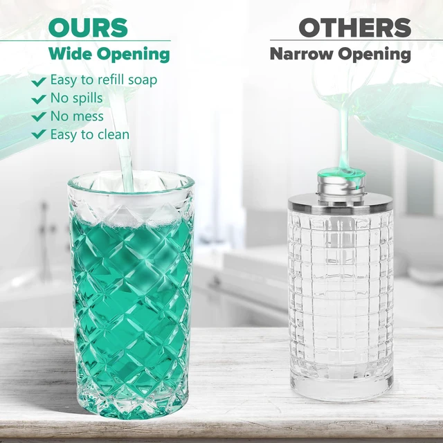 Alt view image 3 of 7 - Automatic Soap Dispenser Touchless Rechargeable Glass | 11 OZ, 3 Gears Adjustable Liquid Hand Dish Soap Dispenser for Kitchen Sink Bathroom