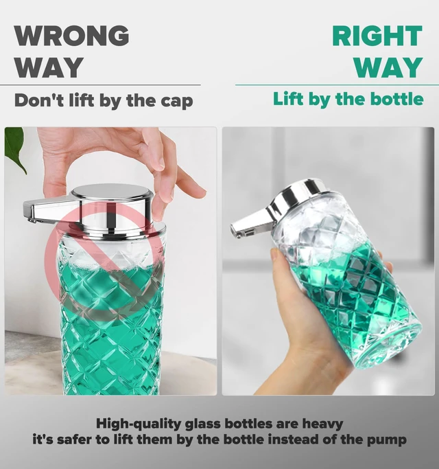 Alt view image 7 of 7 - Automatic Soap Dispenser Touchless Rechargeable Glass | 11 OZ, 3 Gears Adjustable Liquid Hand Dish Soap Dispenser for Kitchen Sink Bathroom