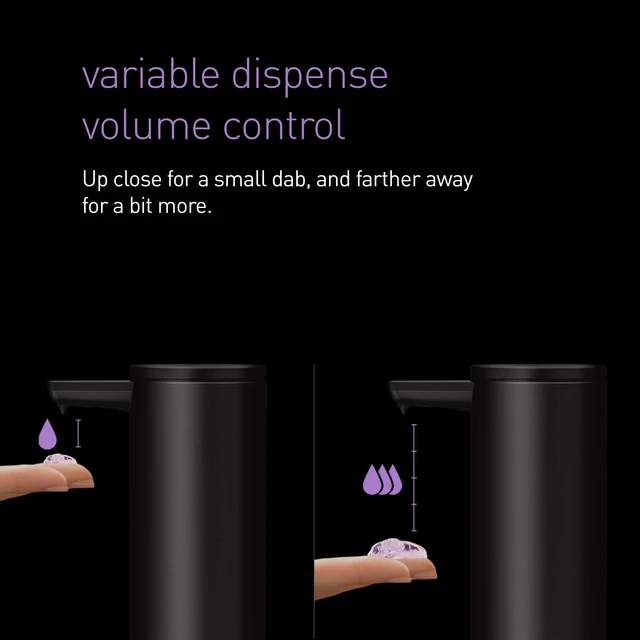 Alt view image 2 of 7 - 9 oz. Touch-Free Rechargeable Sensor Liquid Soap Pump Dispenser, Matte Black