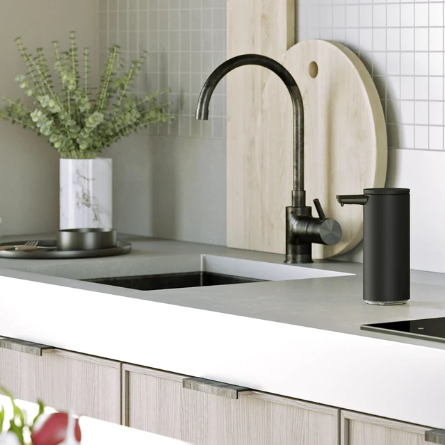 Alt view image 5 of 7 - 9 oz. Touch-Free Rechargeable Sensor Liquid Soap Pump Dispenser, Matte Black