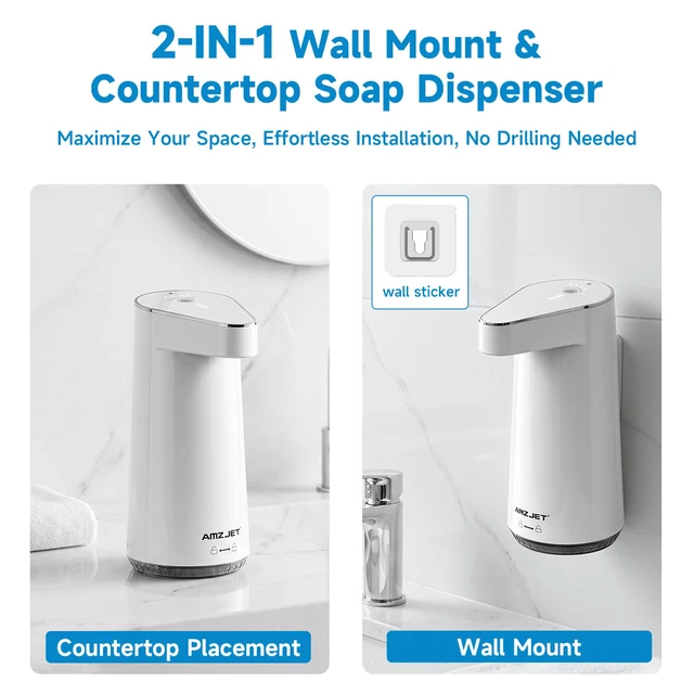 Alt view image 4 of 7 - Automatic Foaming Soap Dispenser Touchless 2026 Patent Edition | 10oz/300ml,Rechargeable,Type-C Charging,4 Adjustable Foam Levels,IPX5 Waterproof,for Kitchen & Bathroom,Hand Soap Dispenser