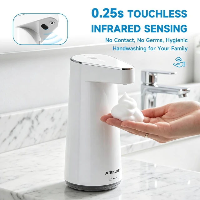 Alt view image 6 of 7 - Automatic Foaming Soap Dispenser Touchless 2026 Patent Edition | 10oz/300ml,Rechargeable,Type-C Charging,4 Adjustable Foam Levels,IPX5 Waterproof,for Kitchen & Bathroom,Hand Soap Dispenser