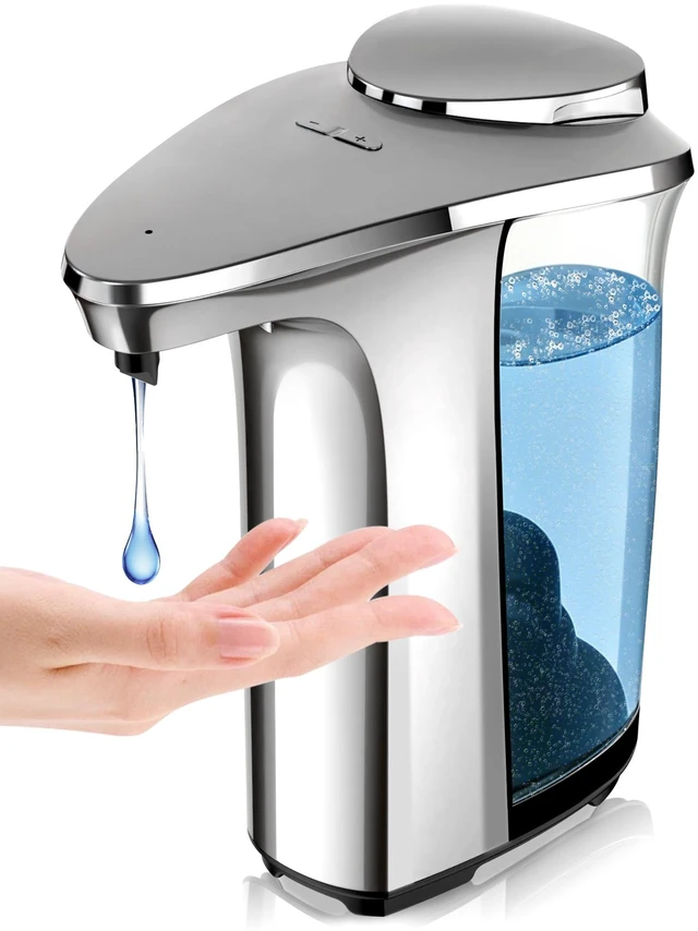Main image of Automatic Soap Dispenser,17oz/500ml Touchless Dish Soap Dispenser | Metallic Finish,With Infrared Sensor, 5 Adjustable Soap Levels, Battery Operated, Perfect For Kitchen Bathroom Countertop