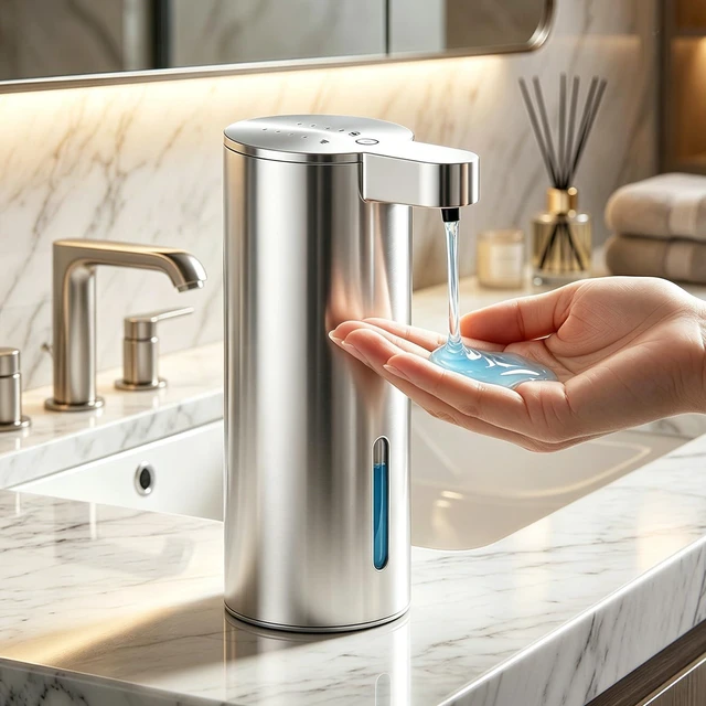 Main image of Automatic Soap Dispenser Touchless - No-Clog Stainless SteelSoap Dispenser, IPX5 Waterproof, Adjustable Volume, 0.2s FastSensor, Multi-Liquid Compatible, for Kitchen & BathroomStainless Steel