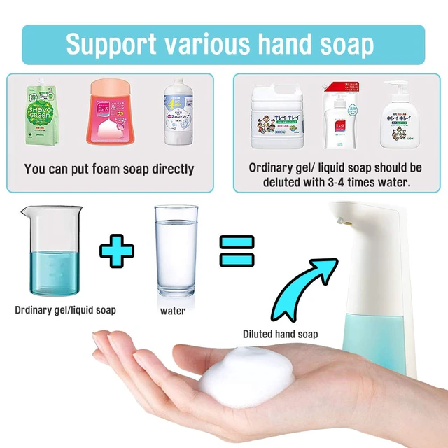 Alt view image 5 of 7 - Automatic Hands Free Foaming Soap Dispenser, 240ml Countertop Touchless Soap Pump for Bathroom Kitchen Xmas Gift