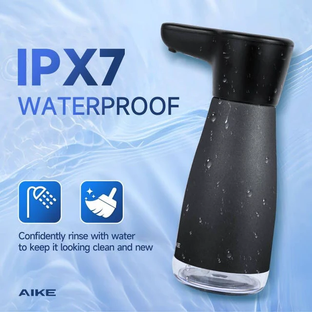 Alt view image 3 of 6 - Magnetic Charging Automatic Liquid Soap Dispenser Matte Black 14oz | IPX7 Waterproof for Kitchen Sink and Bathroom,Adjustable 5 Levels Precise Dispense for Dish and Hand Soap,with Clear Window