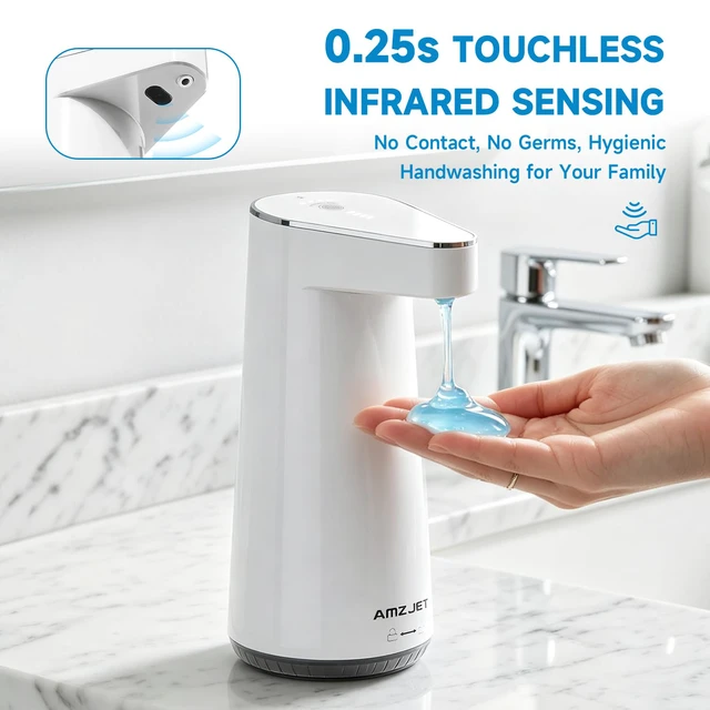 Alt view image 6 of 7 - Automatic Liquid Soap Dispenser Touchless 2026 Patent Edition | 10oz,IPX5 Waterproof,4-Level Adjustment,Type-C Charging,Hands-Free Sensor,for Kitchen & Bathroom,Hand Washing