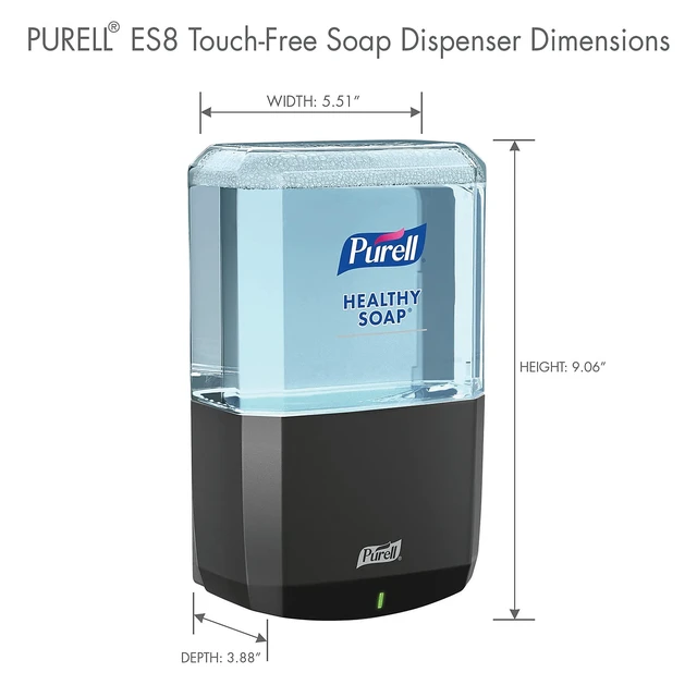 Alt view image 6 of 7 - ES8 Automatic Soap Dispenser Graphite, 1200 mL - 7734-01