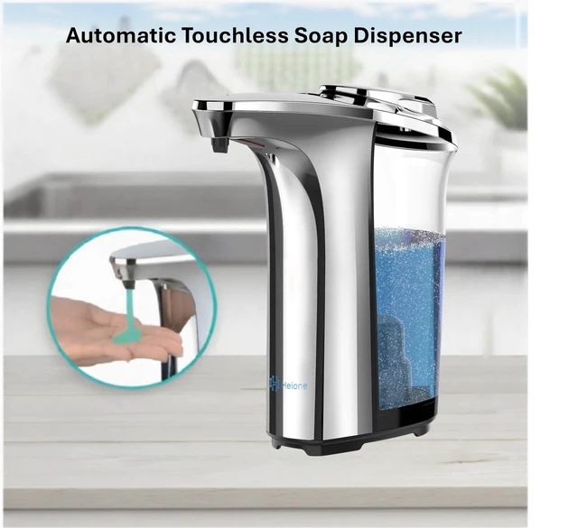Alt view image 5 of 7 - Automatic Soap Dispenser Touchless, Silver Glossy Finish | 17oz / 500mL, Battery Operated