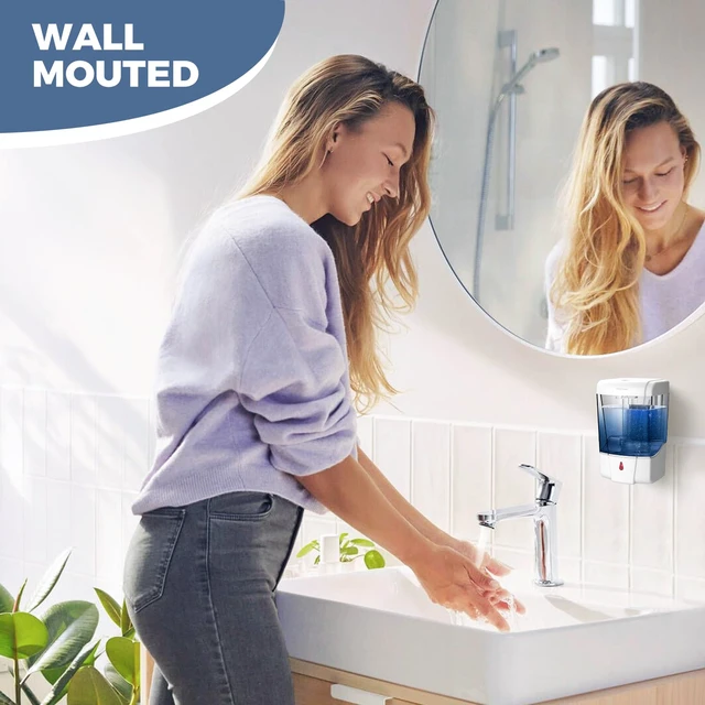 Alt view image 7 of 7 - ! Automatic Soap Dispenser Wall Mount 20oz Refillable Liquid Hand Sanitizer Dispenser Commercial Soap Dispenser for Bathroom Support Liquid Gel