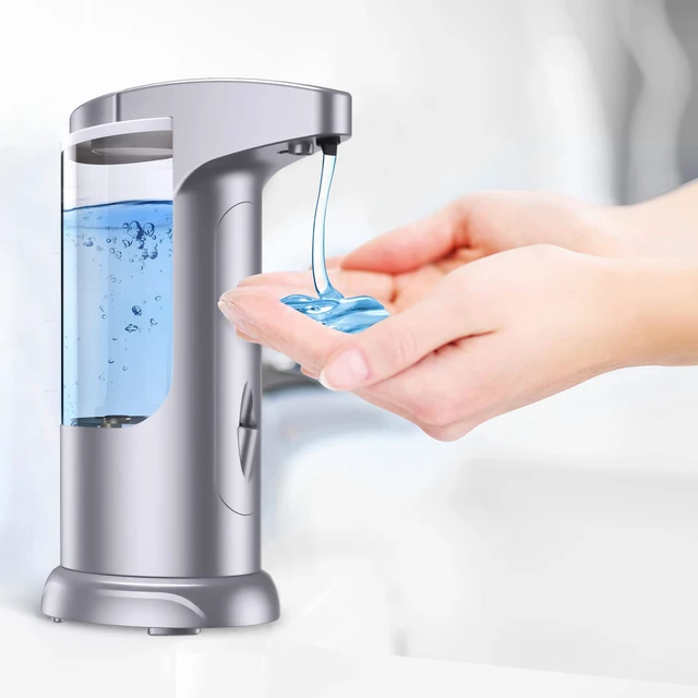 Alt view image 7 of 7 - 12.5oz Touchless Automatic Soap Dispenser, Battery Operated Automatic Liquid Hand Soap Dispenser, Adjustable Volume, Water-Resistant for Kitchen and Bathroom