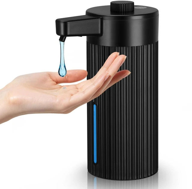 Main image of Automatic Soap Dispenser Touchless Rechargeable Liquid Soap Pump | 13.5 oz Hand Dish Soap Dispenser for Kitchen Sink Bathroom Countertop, Rotary Dosing Control, Black