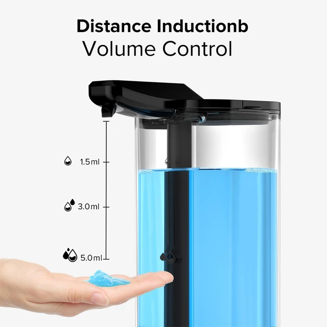 Alt view image 3 of 7 - 18.6 oz. Automatic Soap Dispenser, Touchless Liquid Soap Dispenser with SoapGlow Timer, 3 Gear Infrared Distance Sensing Volume Setting Perfect for Kitchen or Bathroom