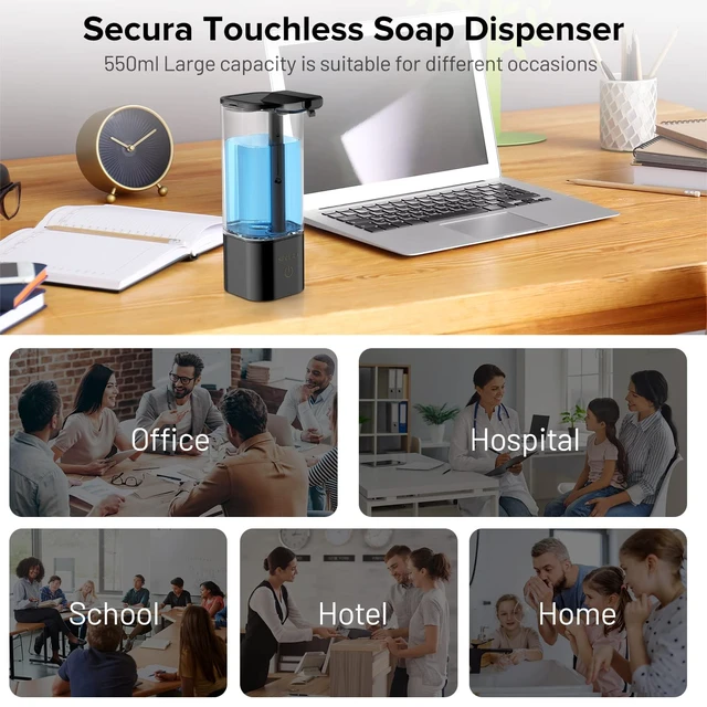 Alt view image 7 of 7 - 18.6 oz. Automatic Soap Dispenser, Touchless Liquid Soap Dispenser with SoapGlow Timer, 3 Gear Infrared Distance Sensing Volume Setting Perfect for Kitchen or Bathroom
