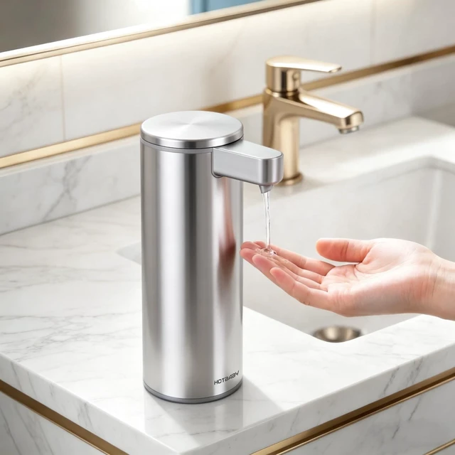 Main image of Automatic Liquid Soap Dispenser Touchless: Stainless Steel Hand Soap Dispenser Auto - Free Touch Electric Soap Dispenser Rechargeable with Sensor for Kitchen, Bathroom, Commercial (Silver)