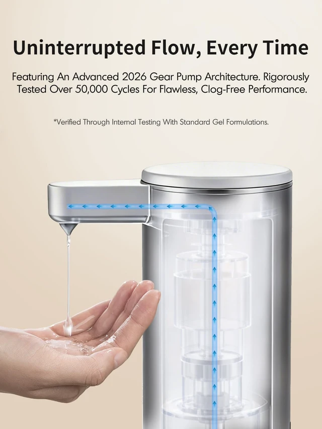 Alt view image 3 of 7 - Automatic Liquid Soap Dispenser Touchless: Stainless Steel Hand Soap Dispenser Auto - Free Touch Electric Soap Dispenser Rechargeable with Sensor for Kitchen, Bathroom, Commercial (Silver)