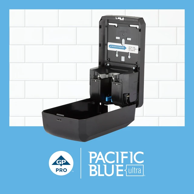 Alt view image 3 of 7 - (53590) Pacific Blue Ultra Automated Soap Dispenser, Black, Wall Mounted, Easy To Install & Maintain, Batteries Included