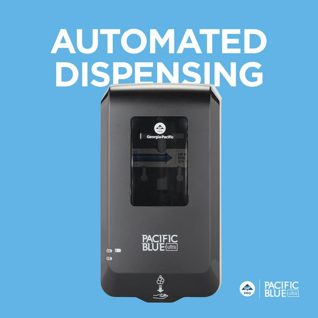 Alt view image 6 of 7 - (53590) Pacific Blue Ultra Automated Soap Dispenser, Black, Wall Mounted, Easy To Install & Maintain, Batteries Included