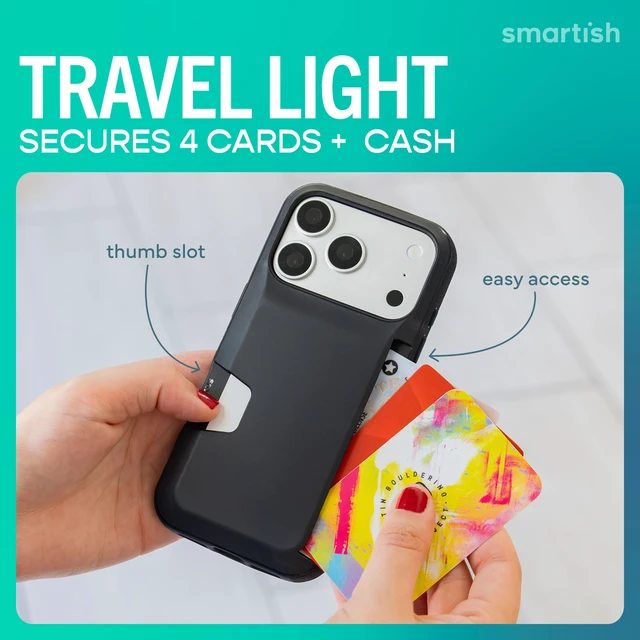 Alt view image 2 of 7 - iPhone 17 Pro Wallet Case, Card Holder, Wallet Slayer Vol 1, Black | Drop-Tested from 6 Feet, Holds 4 Cards + Cash, Protective & Slim, Thin & Grippy, Hidden Credit Card Slot for Apple iPhone