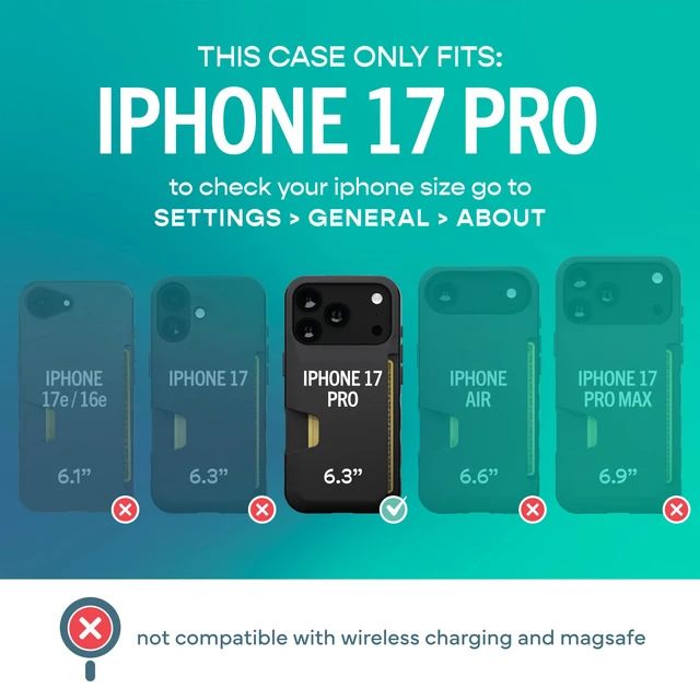 Alt view image 5 of 7 - iPhone 17 Pro Wallet Case, Card Holder, Wallet Slayer Vol 1, Black | Drop-Tested from 6 Feet, Holds 4 Cards + Cash, Protective & Slim, Thin & Grippy, Hidden Credit Card Slot for Apple iPhone
