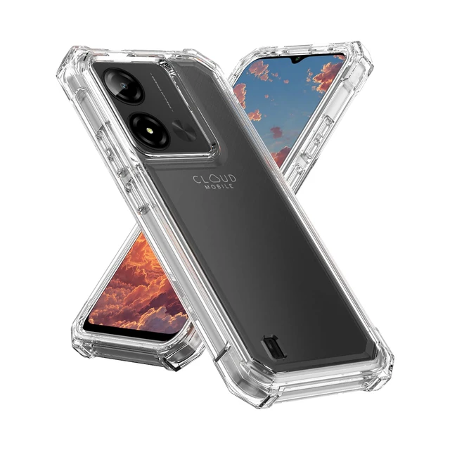 Alt view image 6 of 7 - for Cloud Mobile Stratus C8 Prime Case 3-in-1, with Screen Protector,Cloud C8 Prime Phone Case Full Body Protection,C8 PrimeHard PC Bumper & Silicone Back Military Grade Cover (Clear)