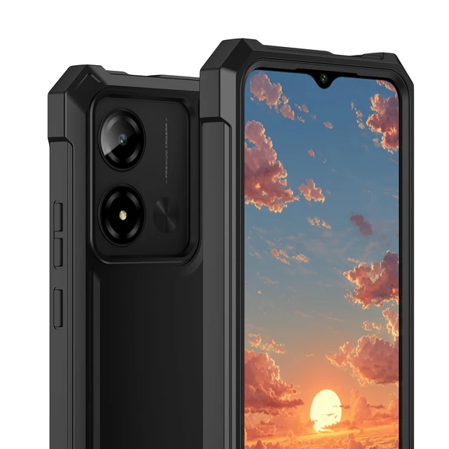 Alt view image 7 of 7 - for Cloud Mobile Stratus C8 Prime Case 3-in-1, with Screen Protector,Cloud C8 Prime Phone Case Full Body Protection,C8 PrimeHard PC Bumper & Silicone Back Military Grade Cover (Black)