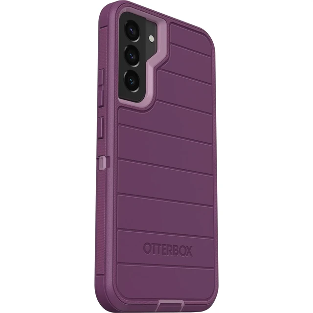 Alt view image 4 of 7 - Defender Series Case for Samsung Galaxy S22 (Only) - Case Only - Microbial Defense Protection - Non-Retail Packaging - Happy Purple