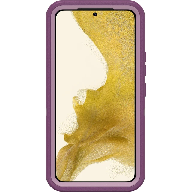 Alt view image 3 of 7 - Defender Series Case for Samsung Galaxy S22 (Only) - Case Only - Microbial Defense Protection - Non-Retail Packaging - Happy Purple