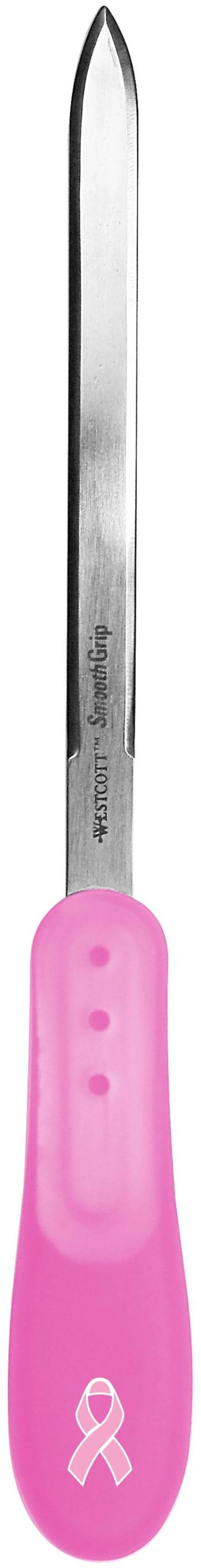 Main image of 9" Stainless Steel Letter Opener for Breast Cancer Awareness, Pink