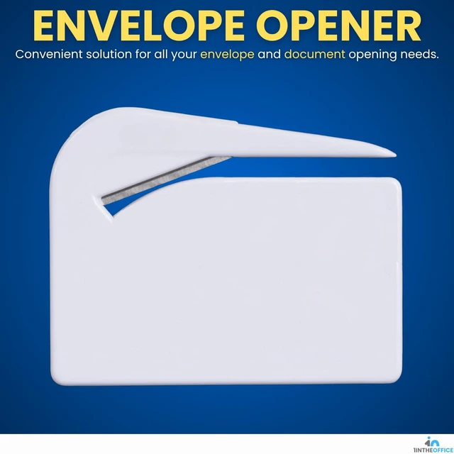 Alt view image 2 of 7 - Letter Opener, Envelope Opener Slitter Concealed Blade 2.5", White,6 Pack