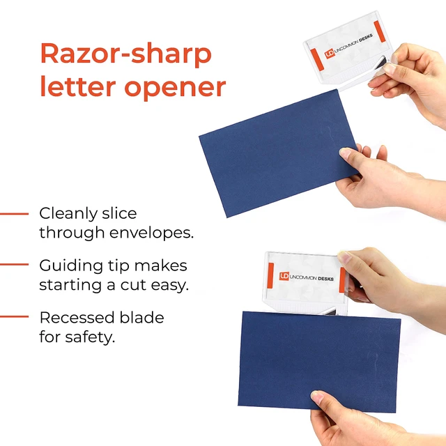 Alt view image 4 of 4 - Promotional Business Card Letter Openers, Clear, 100 Pack | Fits 3.5x2" Standard Cards | Easy to Use & Reuse | Premium Quality Build
