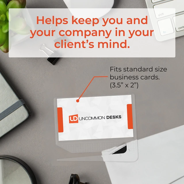Alt view image 3 of 4 - Promotional Business Card Letter Openers, Clear, 100 Pack | Fits 3.5x2" Standard Cards | Easy to Use & Reuse | Premium Quality Build