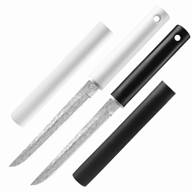 Main image of 2 Pack Fancy Letter Opener Envelope Slitter, Office Desktop Mail Opener with Cover, Letter Envelope Knife with Sheath for Home, Office (Black and White)