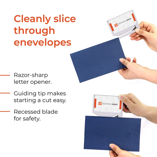 Alt view image 5 of 5 - Promotional Business Card Letter Openers, White, 100 Pack | Fits 3.5x2" Standard Cards | Easy to Use & Reuse | Premium Quality Build