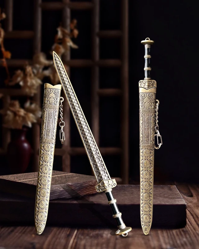 Alt view image 3 of 7 - Ancient Sword Letter Opener with Sheath and Display Stand, Decorative Letter Opener Sword, Mail Open Tool Envelope Slitter