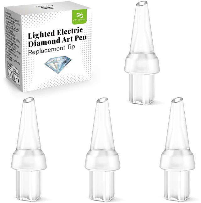 Main image of 4Pcs Replacement Tips for Electric Diamond Painting Pen | 4pcs Single Tips, For Electric Diamond Painting Pen with Light
