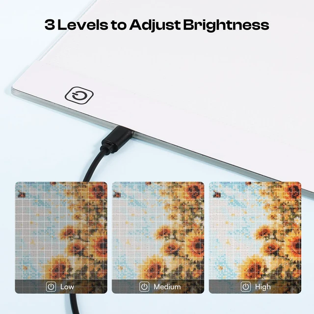 Alt view image 5 of 7 - 31 PCS All Inclusive Diamond Art Accessories Kit | A4 LED Light Pad Set with Diamond Art Sealer, Trays, Electric Pen, Roller Tool for 5D Diamond Paint
