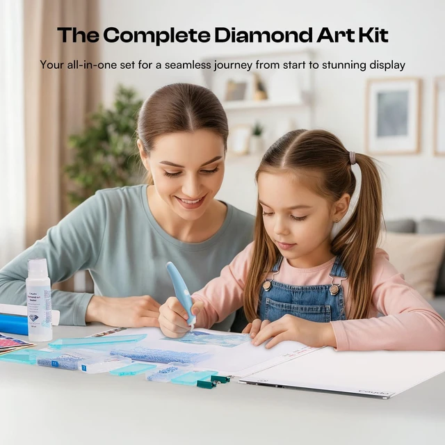 Alt view image 6 of 7 - 31 PCS All Inclusive Diamond Art Accessories Kit | A4 LED Light Pad Set with Diamond Art Sealer, Trays, Electric Pen, Roller Tool for 5D Diamond Paint