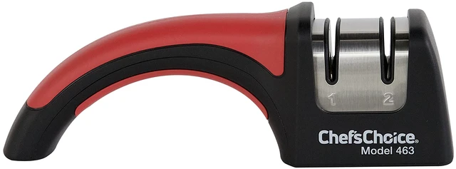 Alt view image 3 of 7 - Professional Manual Knife Sharpeners Pronto Hone for 15-Degree Straight-Edge and Serrated Knives with Precise Angle Control & Compact Footprint, 2 Stage, Black