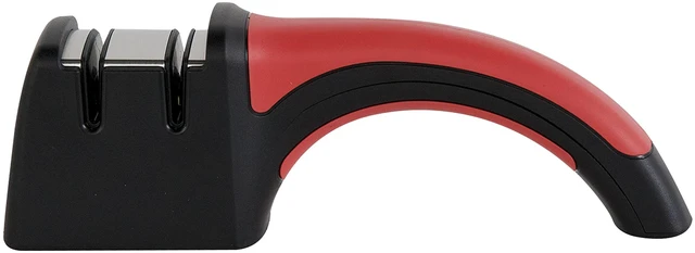 Alt view image 6 of 7 - Professional Manual Knife Sharpeners Pronto Hone for 15-Degree Straight-Edge and Serrated Knives with Precise Angle Control & Compact Footprint, 2 Stage, Black