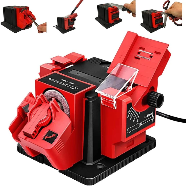 Main image of Electric Drill Bit Sharpener, 3-in-1 Universal Sharpening Station, Multifunction Electric Sharpening Machine for Drill Bit Knife Chisel Scissor