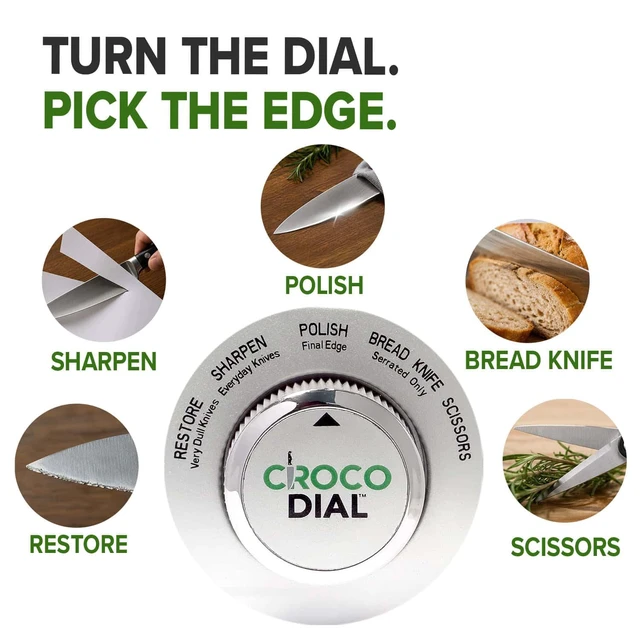 Alt view image 5 of 7 - 5-in-1 Knife Sharpener for Straight & Serrated Knives | 5-in-1 rotating sharpening system with tungsten carbide and ceramic restores, repairs, polishes, and sharpens blades.