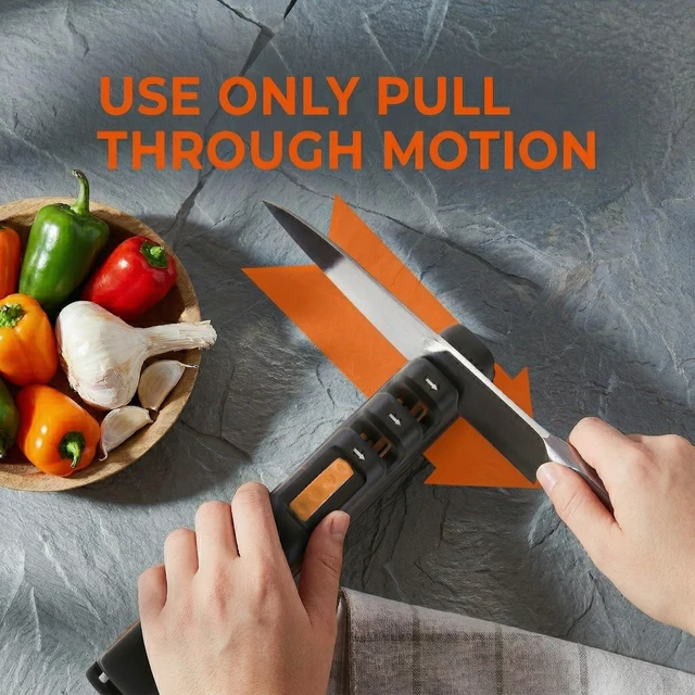 Alt view image 4 of 7 - 5 Precision Adjust Knife Sharpener- 3-Stage Premium Kitchen Knife Sharpener | Manual Knife Sharpening with Adjustable Angles by Sharp Pebble Repair, Restore & Polish Any Dull Blade in Minutes