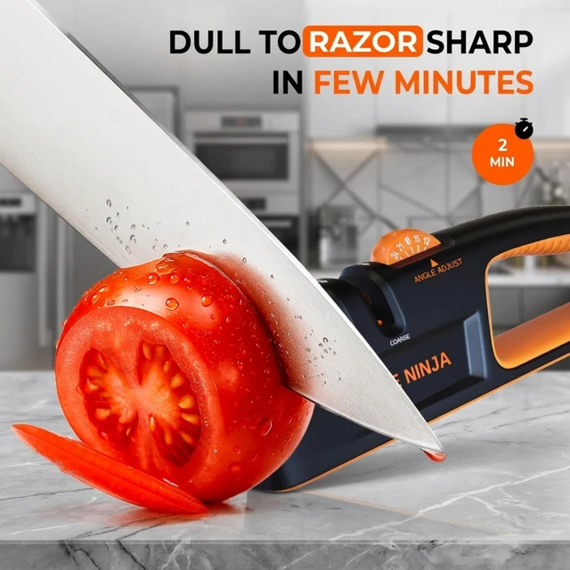 Alt view image 7 of 7 - 5 Precision Adjust Knife Sharpener- 3-Stage Premium Kitchen Knife Sharpener | Manual Knife Sharpening with Adjustable Angles by Sharp Pebble Repair, Restore & Polish Any Dull Blade in Minutes