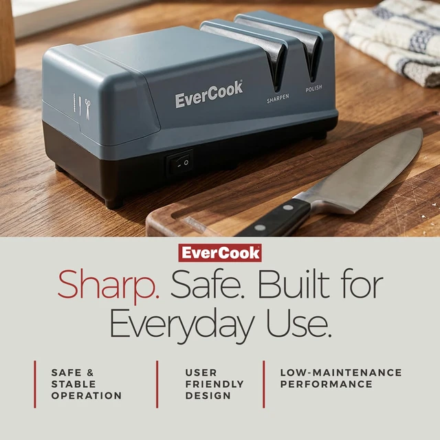 Alt view image 5 of 7 - Precision Electric Knife Sharpener for Kitchen Knives, 2-Stage Sharpening and Polishing, Ceramic Grinding Wheels, and Non-Slip EVA Feet