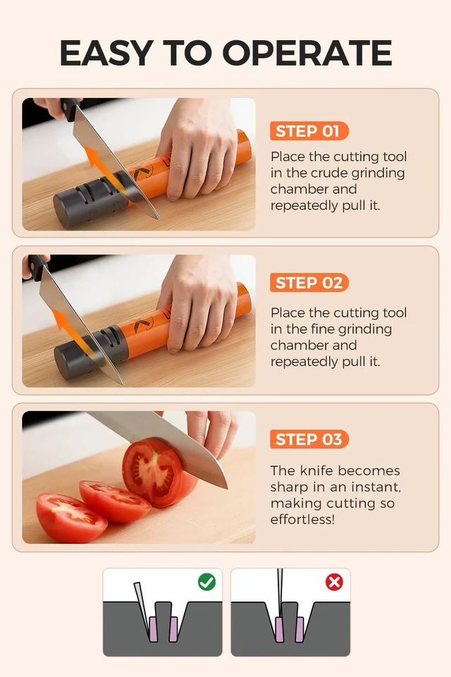 Alt view image 5 of 7 - Cordless Electric Knife Sharpener, Rechargeable, 3-Speed, 7000RPM | Portable knife sharpener for home kitchen with 2000mAh battery,fast sharpening tool, 2-stage, Type-C charge, straight blades