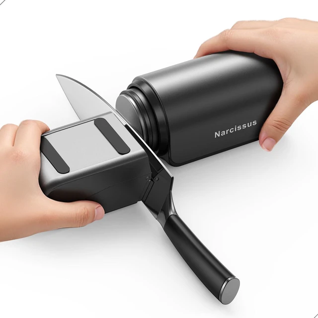 Main image of Electric Rolling Knife Sharpener, Diamond Rolling Knife Sharpener for Quick Restoring & Polishing, Adjustable Angles from 10°25°, Built-in 3000mAh Battery, Suitable for Kinds of Knives