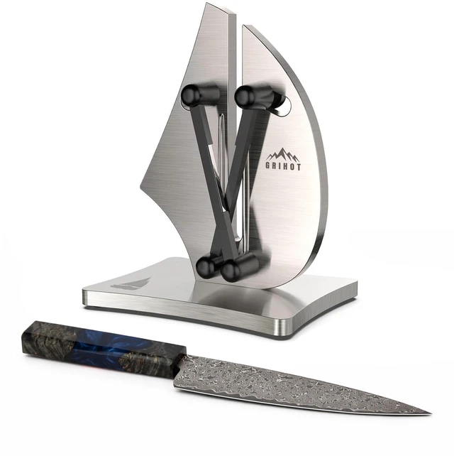 Main image of VN3 Professional Knife Sharpener | 3-Action Tungsten Carbide | For Repair, Restoration and Sharpening, Easy to Use, Replacement Blades Included, Solid and Durable, Sailboat Shaped Design